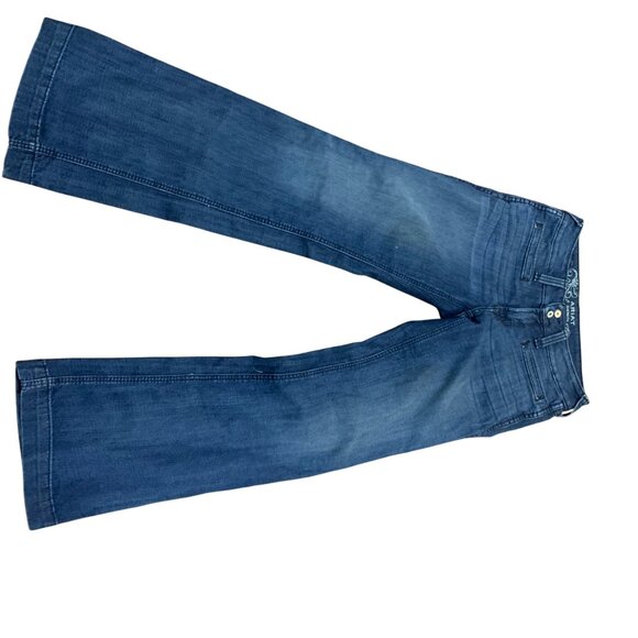 Ariat Women's Jeans Wide Leg Low Rise 8" Y2K Style Sz 29 Denim Trousers Vintage - Picture 9 of 16